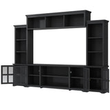 Modern Television Minimalism Style Entertainment Wall Unit with Bridge