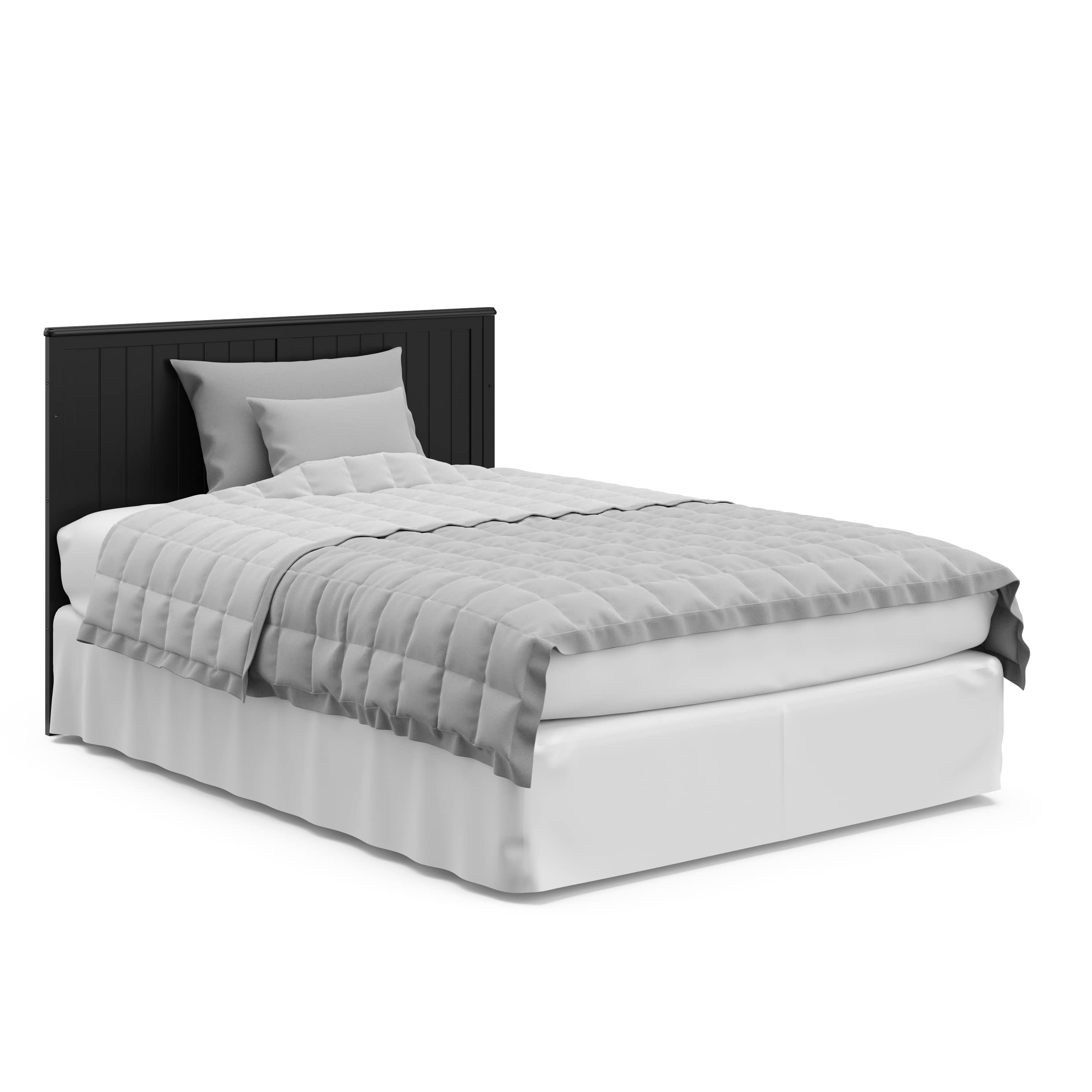 Graco Hadley 5-in-1 Convertible Crib with Drawer (Black) – Combo, Includes Full-Size Nursery Storage, Converts from Baby Crib to Toddler Bed, Daybed