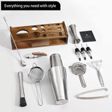 Mixology Bartender Kit Bar Tool Set | Cocktail Making Kit Boston Shaker Set