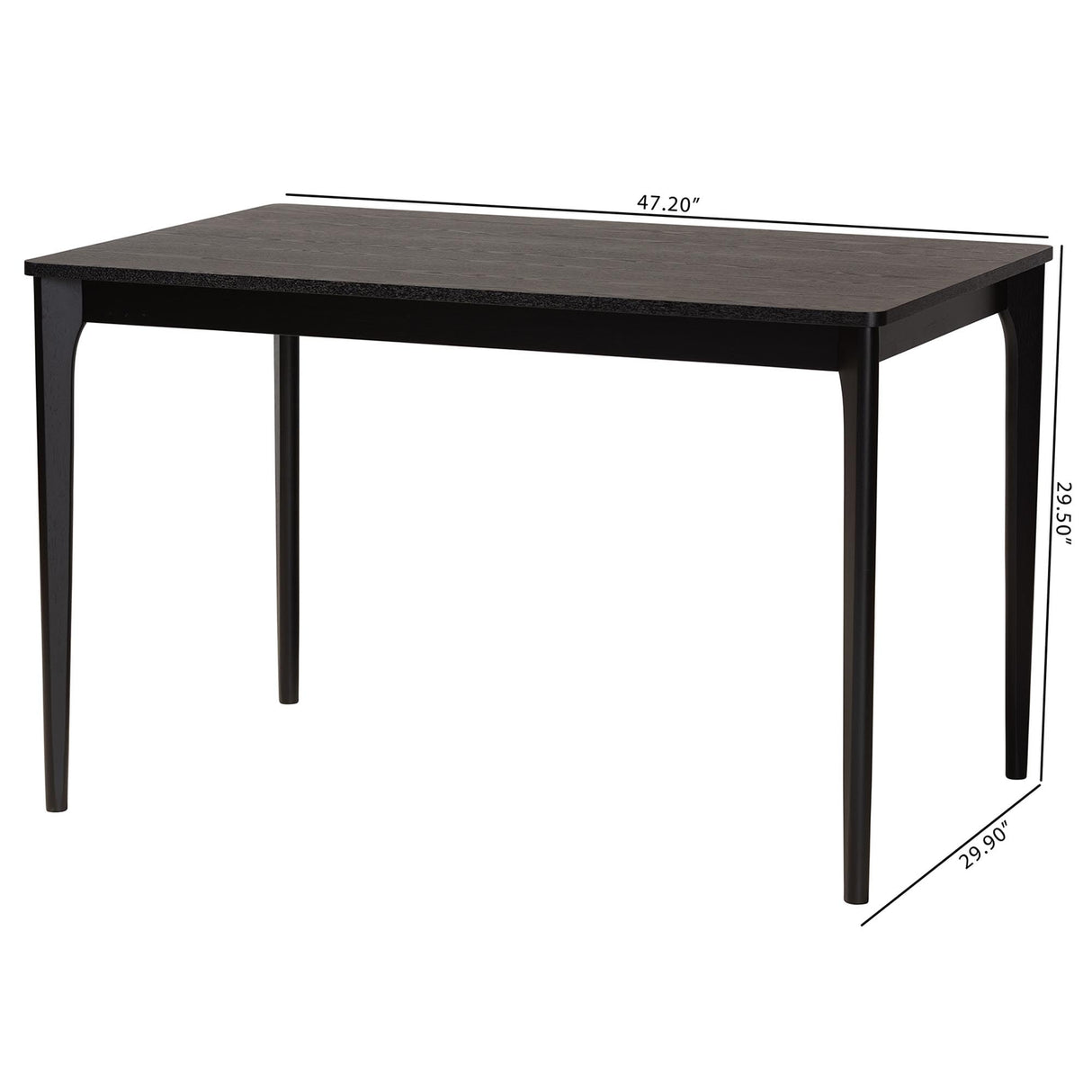 Sherwin Dining Table, One Size, Black