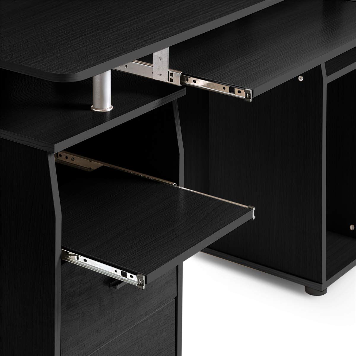 Office Computer Desk - Multi-Functional Writing Study Table Desk with Elevated Shelf,