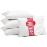 Botduck Goose Down Feather Pillows Standard Size Set of 4 Pack Hotel Collection Bed Pillow for Sleeping Medium Firm Support for Side Stomach & Back Sleepers, 20x26 Inch