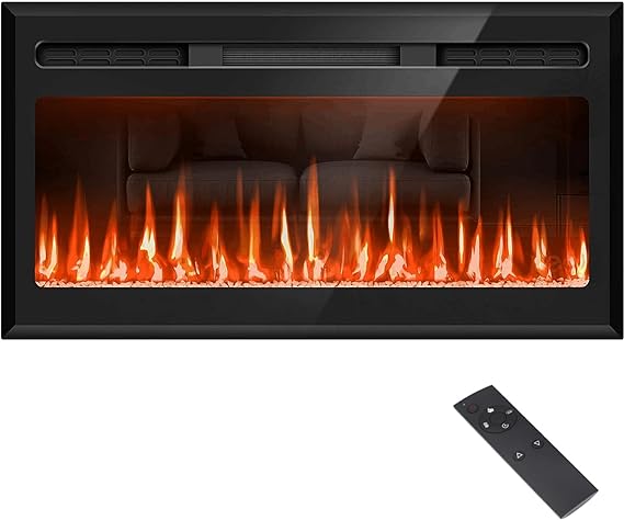 Electric Fireplace | Recessed & Wall-Mounted with LED Flame