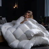 White Goose Down Comforter King Size, 106 x 90 inches, 60 oz Fill Weight, 750 Fill Power