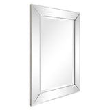 Solid Wood Framed Wall Mirror, Wall-Mounted Mirrors, 1"-Beveled, Bathroom Mirror