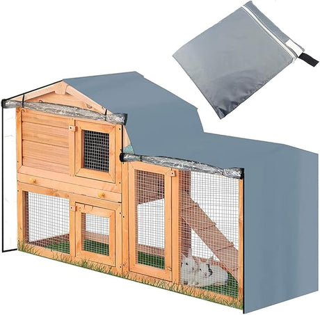 210D Oxford Waterproof Rabbit Guinea Pig Animal Hutch Elevated Cover Dust Pet House