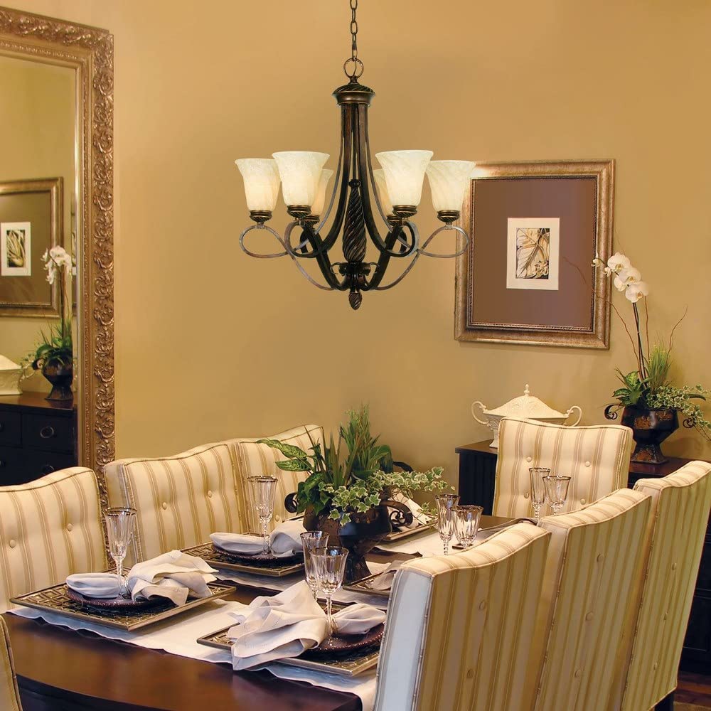 Chandelier 6 Light in Variety of Style 28.5 inches High by 27.5 inches