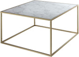 Gold Coast Faux Marble Coffee Table, Gold / Faux Marble