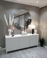 - 80 cm Frameless Mirror Polished Edge, Gives a Special Touch to Your Bathroom or Bedroom,