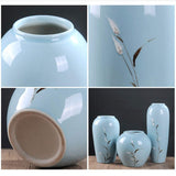 Dried Flower Vase Set Ceramic Ornaments Living Room Flower Arrangement Simple