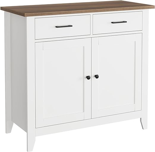 Kitchen Storage Cabinet, Modern Farmhouse Buffet Cabinet with Storage, Coffee Bar