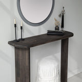 Narrow Solid Wood Entryway Console Table, Modern Black Slim Entry Table, Rustic Small Sofa Table,