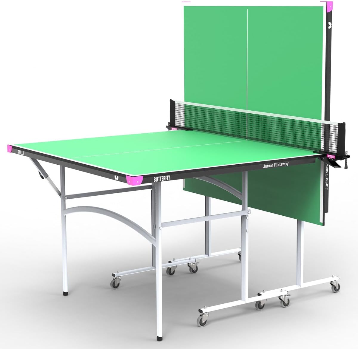 Ping Pong Stationary and Rollaway Tables - 3/4 Size Table Tennis Table - Space Saver Game Table
