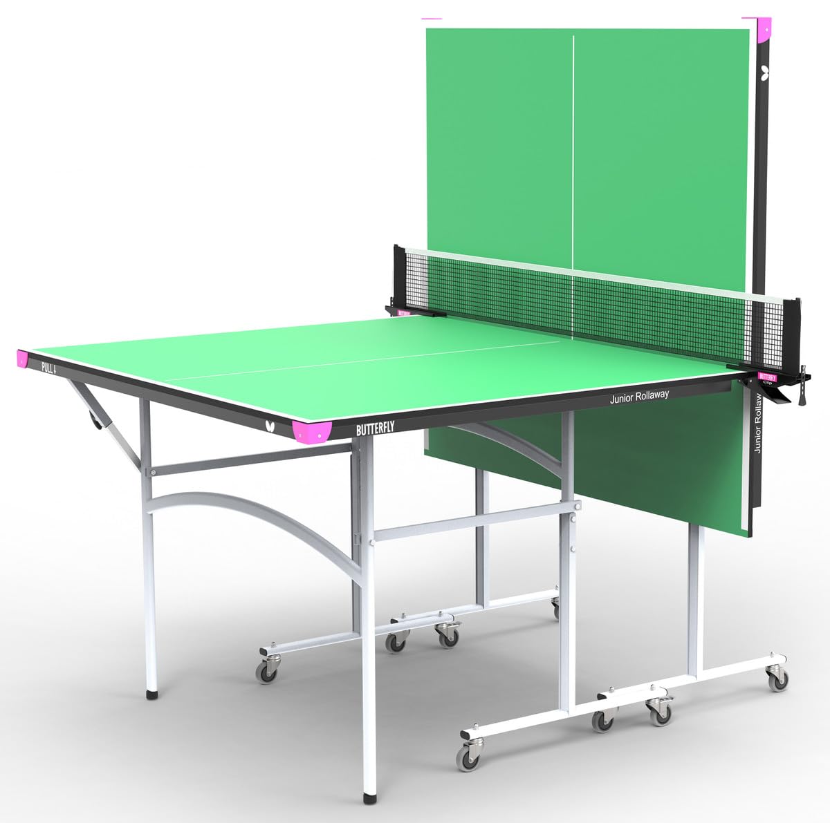 Ping Pong Stationary and Rollaway Tables - 3/4 Size Table Tennis Table - Space Saver Game Table