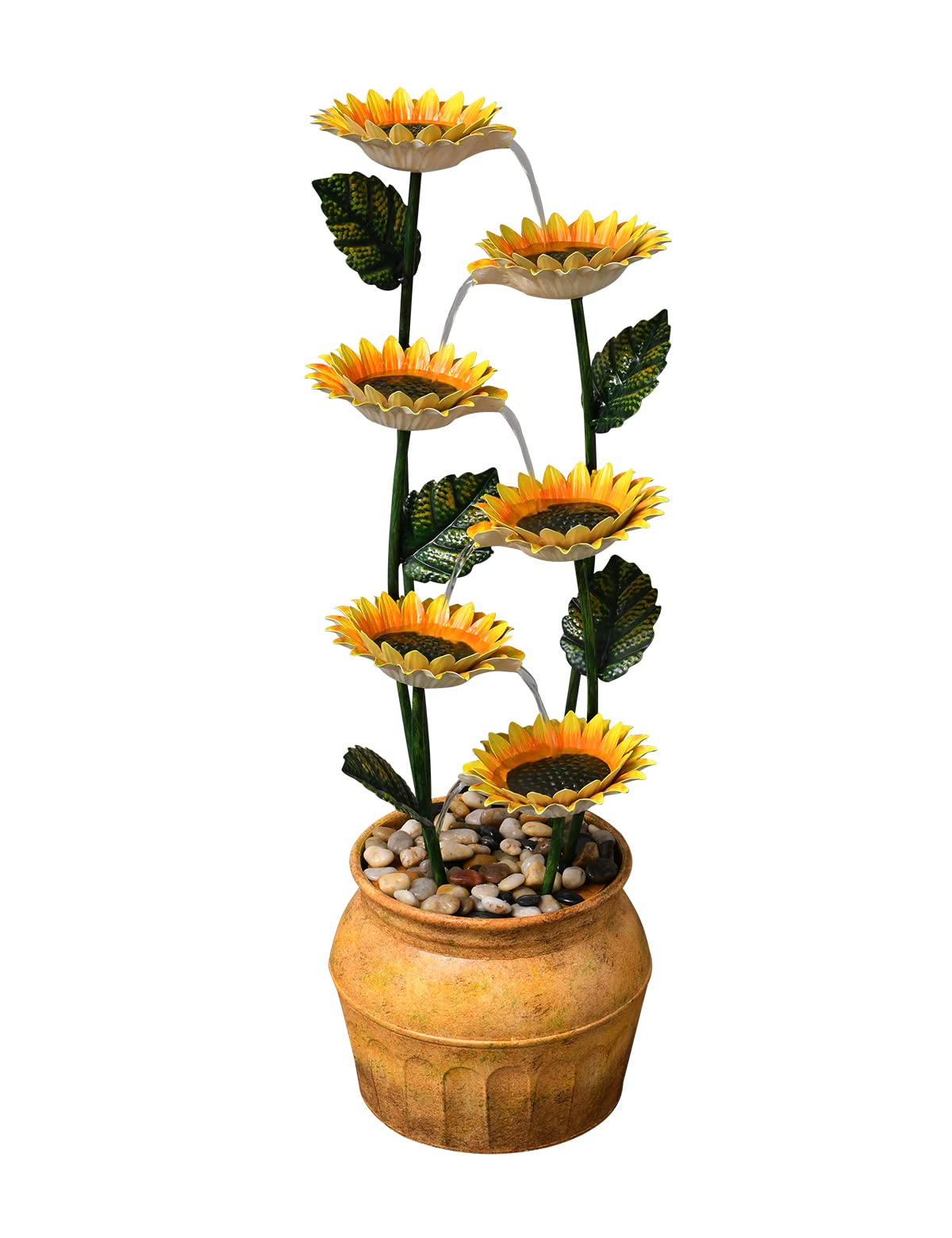 Outdoor Fountains and Waterfalls Cascading Sunflower Fountain 6-Tiers