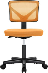 Armless Desk Chairs, Ergonomic Low Back Computer Chair No Arms, Adjustable Rolling Mesh Task Work Swivel Chairs