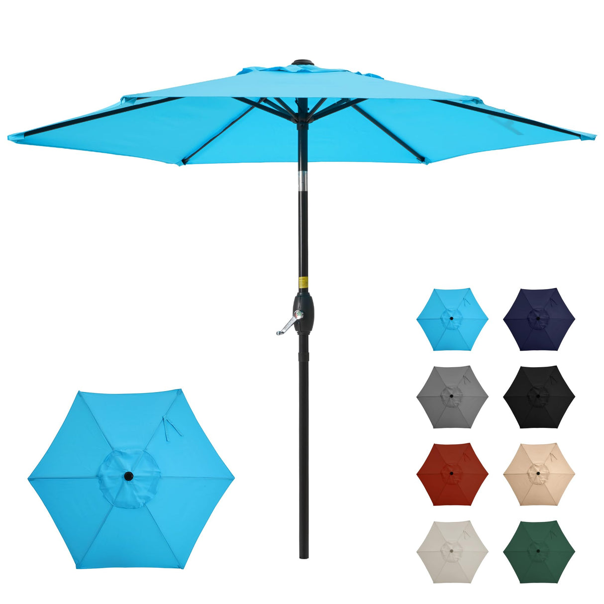 7.5' Outdoor Patio Umbrella, Patio Umbrella, Market Umbrella
