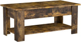 Rustic Coffee Table, Lift Up Coffee Table with Hidden Storage, Living Room Center Tables