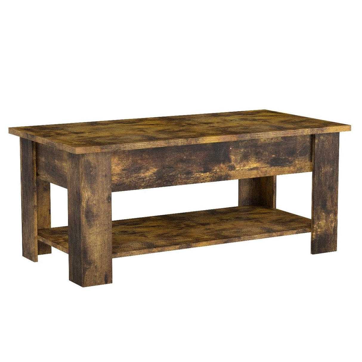 Rustic Coffee Table, Lift Up Coffee Table with Hidden Storage, Living Room Center Tables