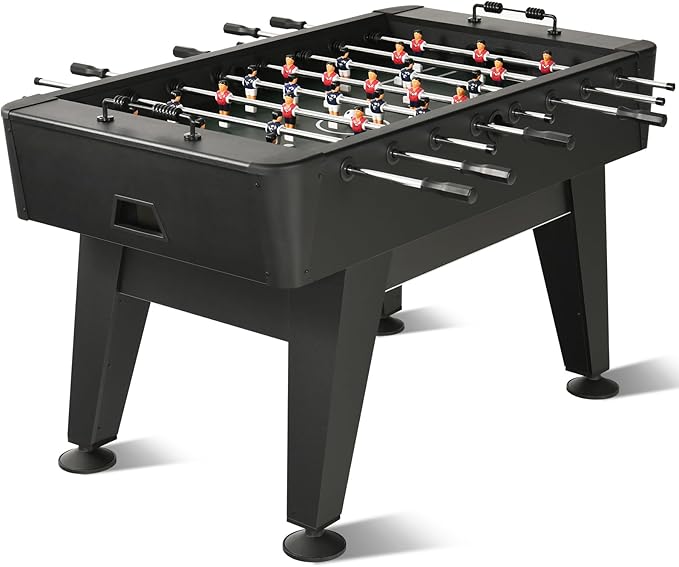58" Foosball Table, Competition Soccer Table Game w/ 2 Balls for Adult Kids Youth