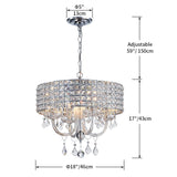 Mossi 4-Lights K9 Crystal Chandelier Modern Chandelier Light Fixture, Crystal Pendant