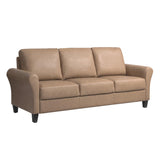 Solutions Watford Sofa with Rolled Arms, Light Brown