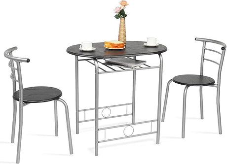 3 Piece Dining Set,Small Kitchen Table Set for 2,Breakfast Table Set for 2