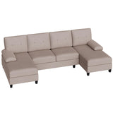 Sectional Couches for Living Room, U Shaped Sofa Couch with Double Chaise