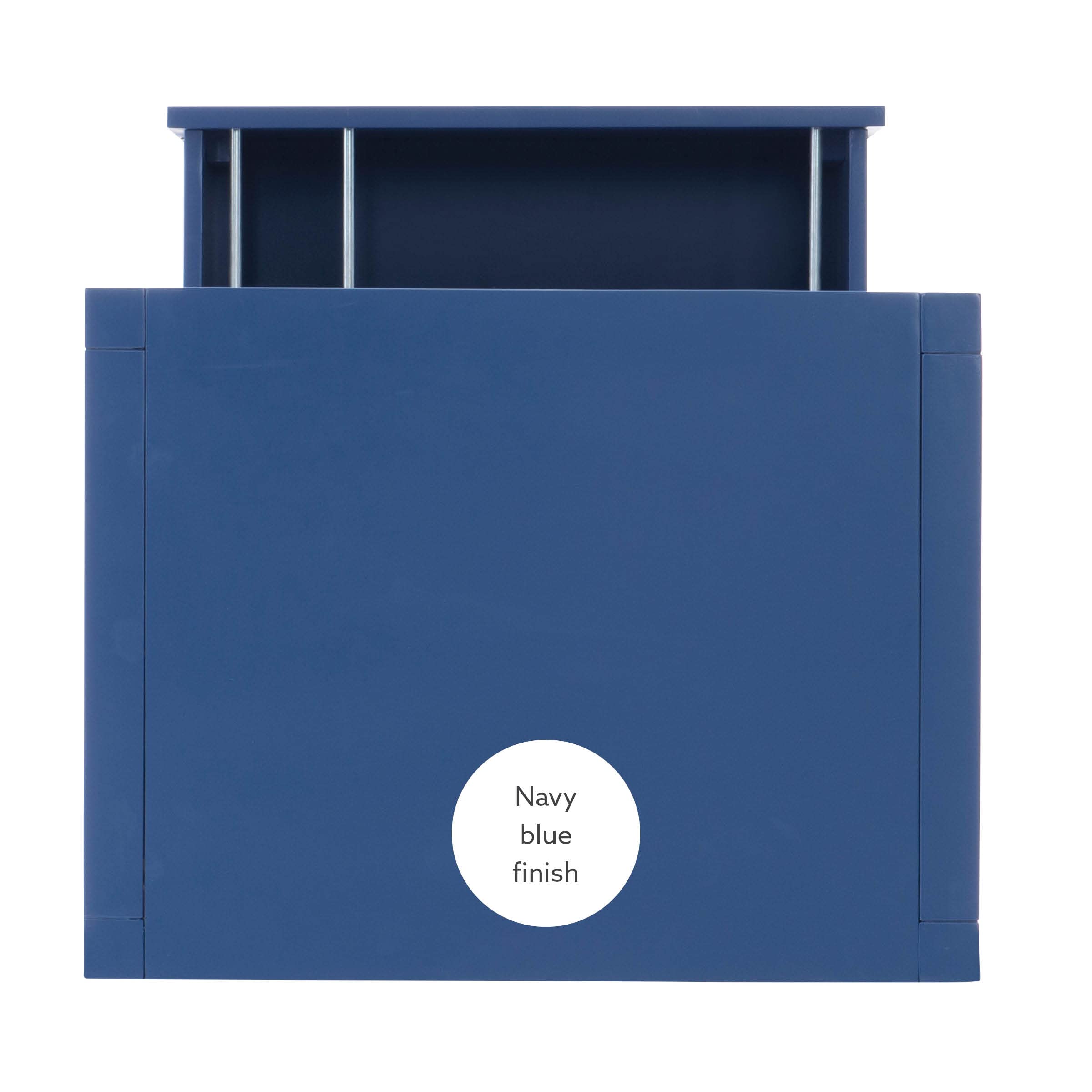 Linon Navy Blue Rolling Sadie File Cabinet