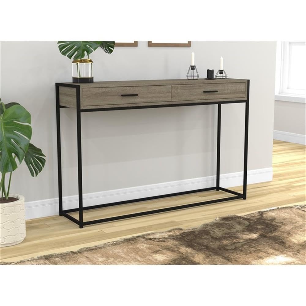 & Co. Entryway Console Sofa Couch Table/Accent Wall Table-48 Long/Dark Taupe