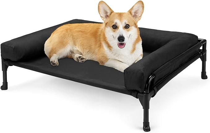 Elevated Raised Dog Bed-Cooling Outdoor Dog Cot Bed for Large Sized Dogs