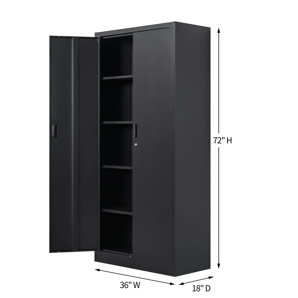 Metal Storage Cabinet, Locking Cabinet with Adjustable Shelves