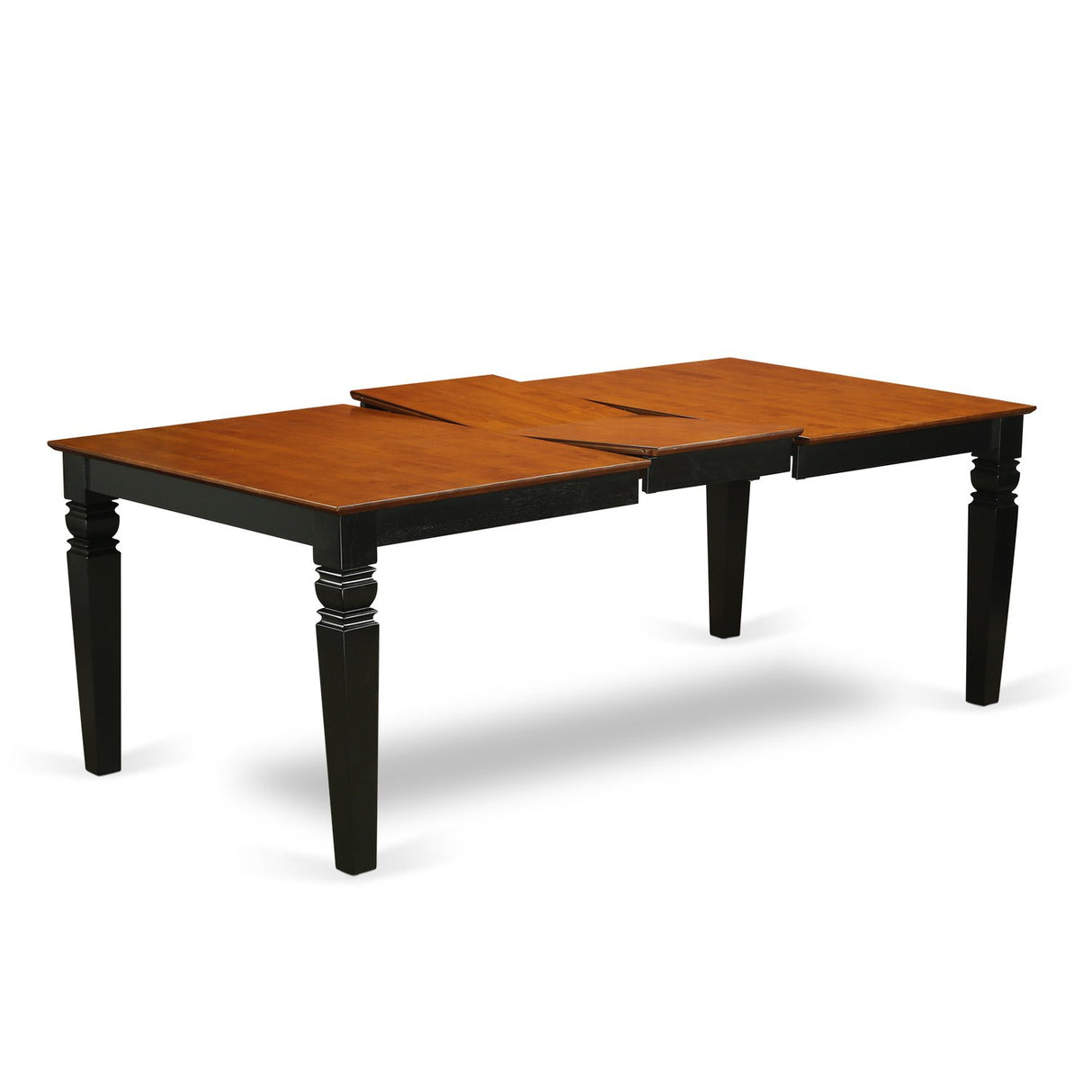 LGPL9-BCH-W Logan 9 Piece Set Includes a Rectangle Dining Room Table with Butterfly