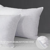 Feather Pillow Standard Queen Size Set of 2 Bed Pillows for Sleeping, Breathable 100% Down-Proof Cotton Cover, Soft Yet Fluffy for Back Stomach Side Sleeper Pillow Inserts(2 Pack,20X28)