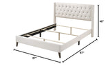 Bergen Faux Leather Upholstered Queen Bed in White