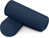 Bolster Pillows Insert (Pack of 2, White) - 6 x 16 Inches Bed and Couch Pillows