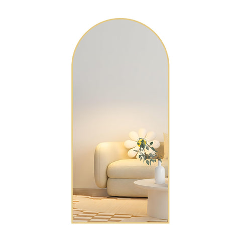 Full Length Mirrors, Full Body Mirror, 71 * 32 Frame Floor Mirror Gold Floor Mirror Brushed Metal Frame Mounted Mirror Bathroom Vanity Hanging Mirror for for Bedroom, Entryway, Living/Dressing Room