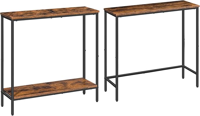 2 Pack 29.5" Narrow Console Table, Small Entryway Table, Thin Sofa Table,