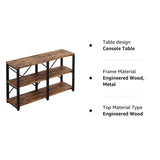 Rustic Entryway Console Table, Long Hallway Table 47in 3-Tier, TV Stand Entertainment