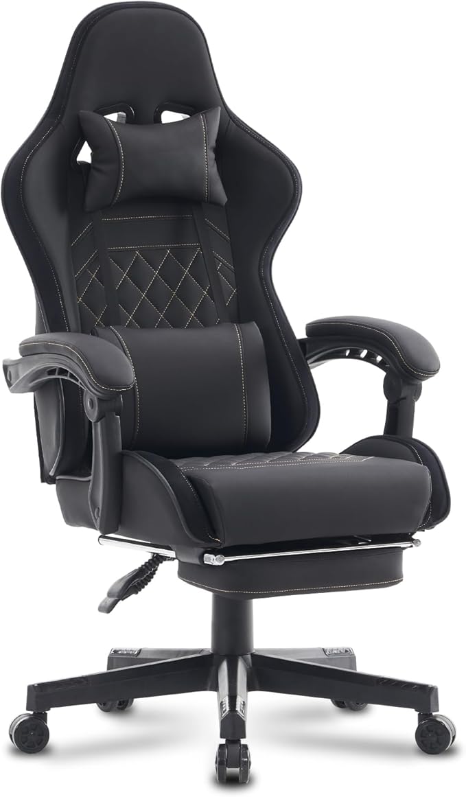 Gaming Chair Video Game Chair with Footrest Office Chair with Headrest and Lumbar Support Computer