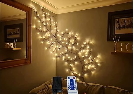 The Lighted Willow Vine Plants for Living Room Decor,LKGOOD Christmas