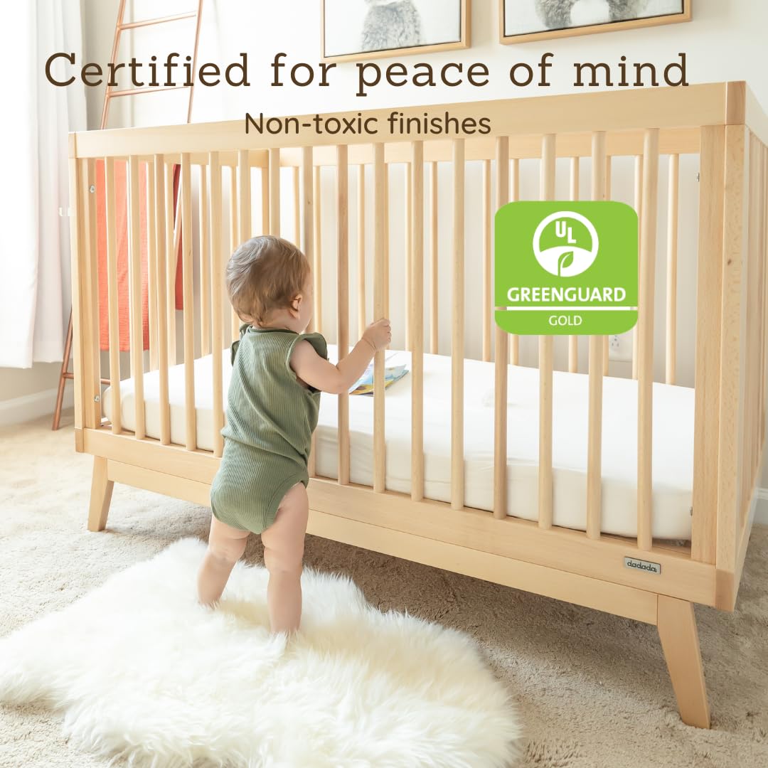 3-in-1 Convertible Crib to Toddler Bed – Wooden Crib Made in Italy