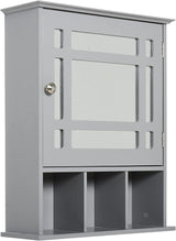 Bathroom Medicine Cabinet with Mirror, Wall Mounted Mirror Cabinet