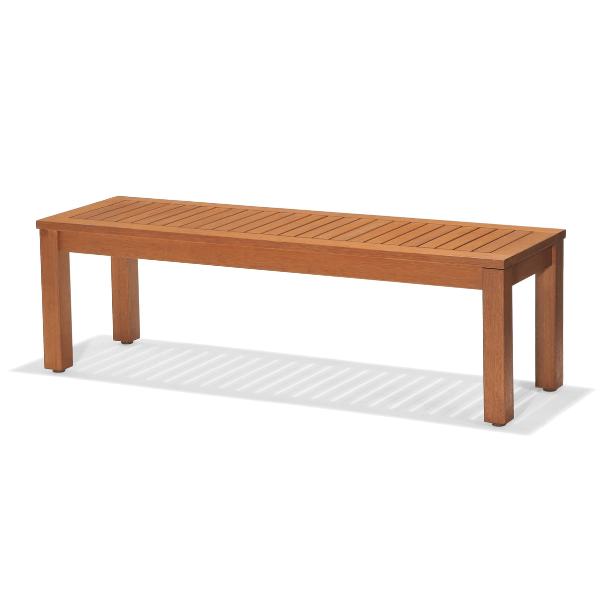 Aster Backless Patio Bench | Eucalyptus Wood | Ideal for Outdoors and Indoors