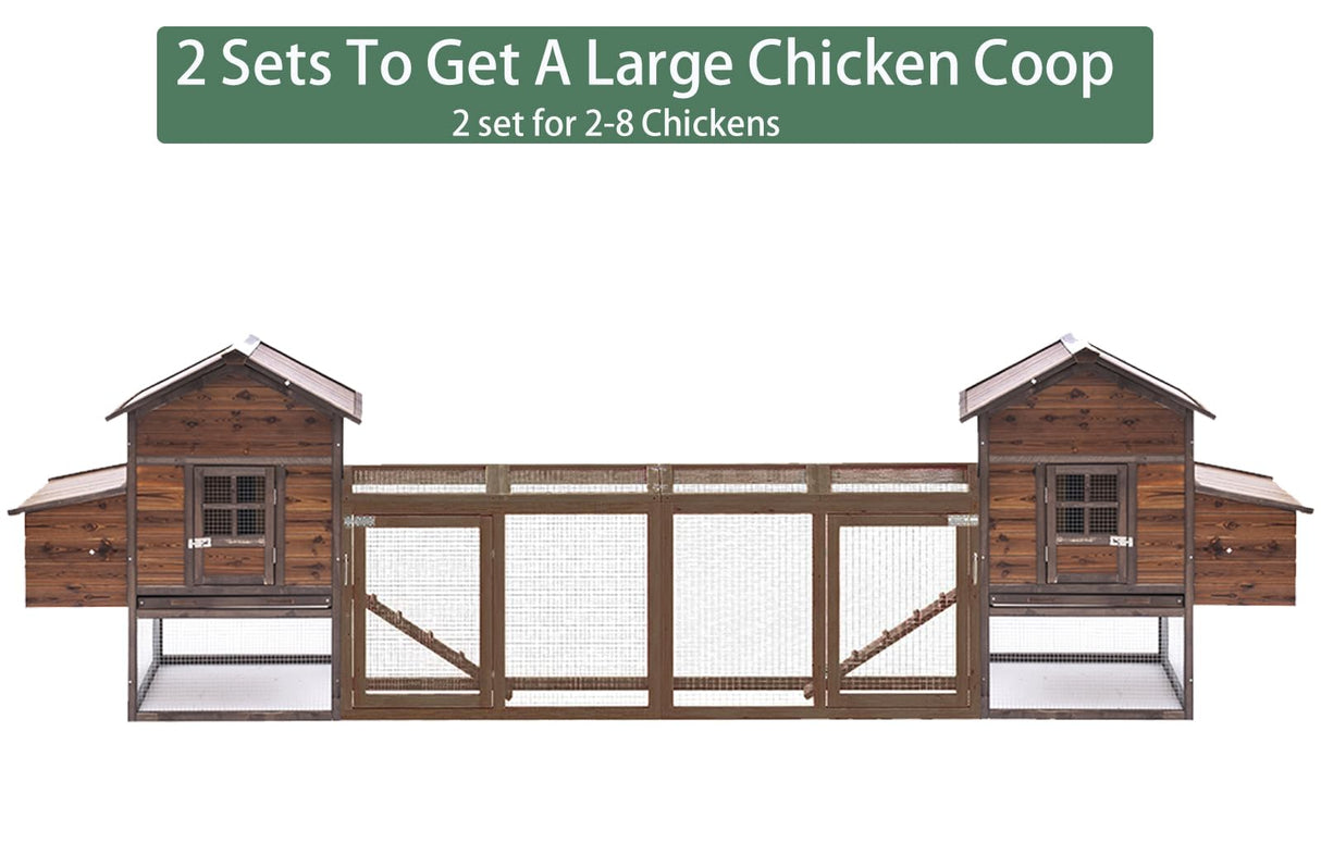 Chicken Coop, 80-in Outdoor Wooden Chicken Coops Poultry Hen House Cages