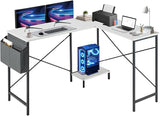 L Shaped Gaming Desk 49" Black Home Office,Bedroom Computer Table for Study Standing