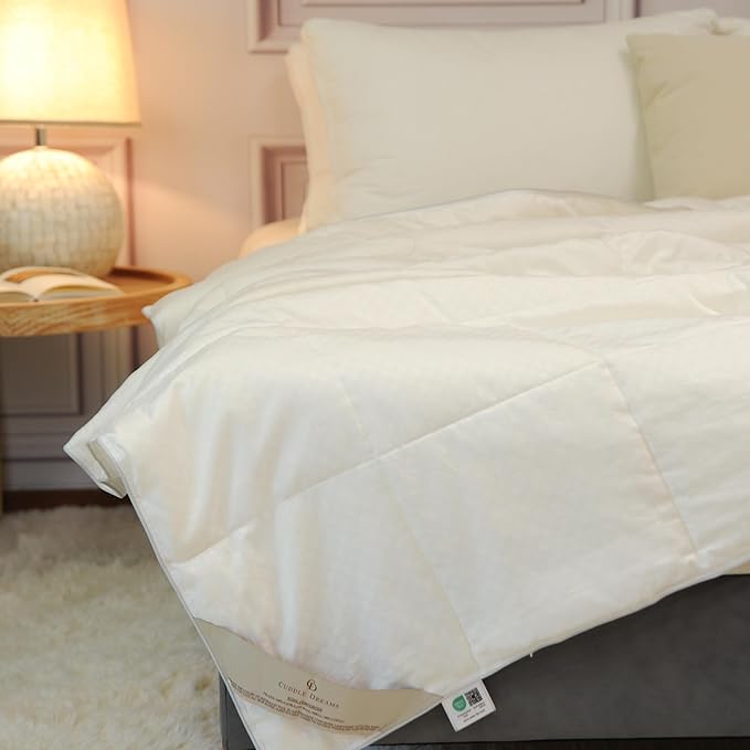 Wool Comforter Duvet Insert, 100% Australian Wool Filling with Soft Noiseless Cotton Shell, Natural Warmth (Heavyweight for Winter, King)