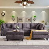 Living Room Furniture Sets,Modular Sectional Sofa Set,L-Shape Couch Set with Storage