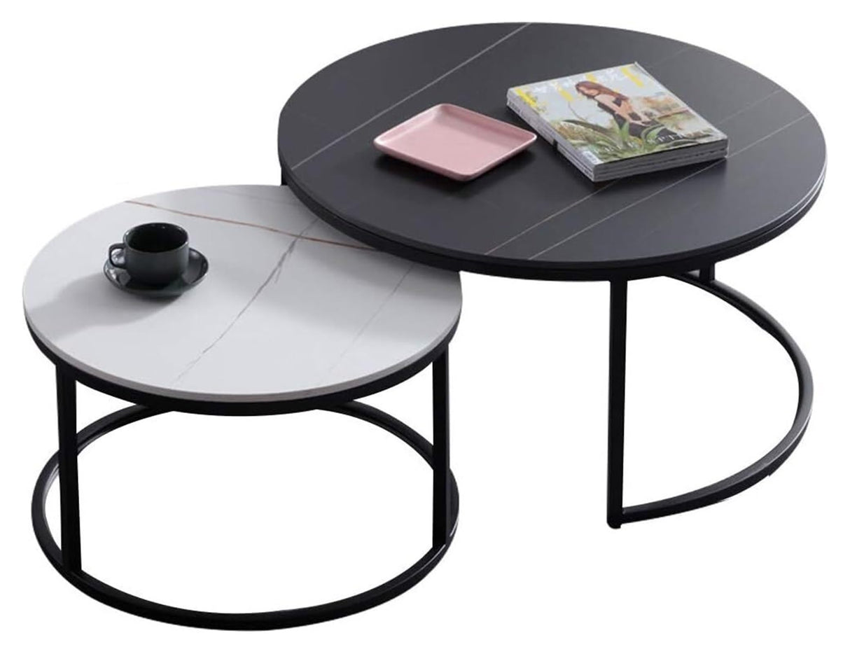 End Tables Morden Sofa Coffee Side Table 2 Piece Occasional Tea Tables Nest of Tables