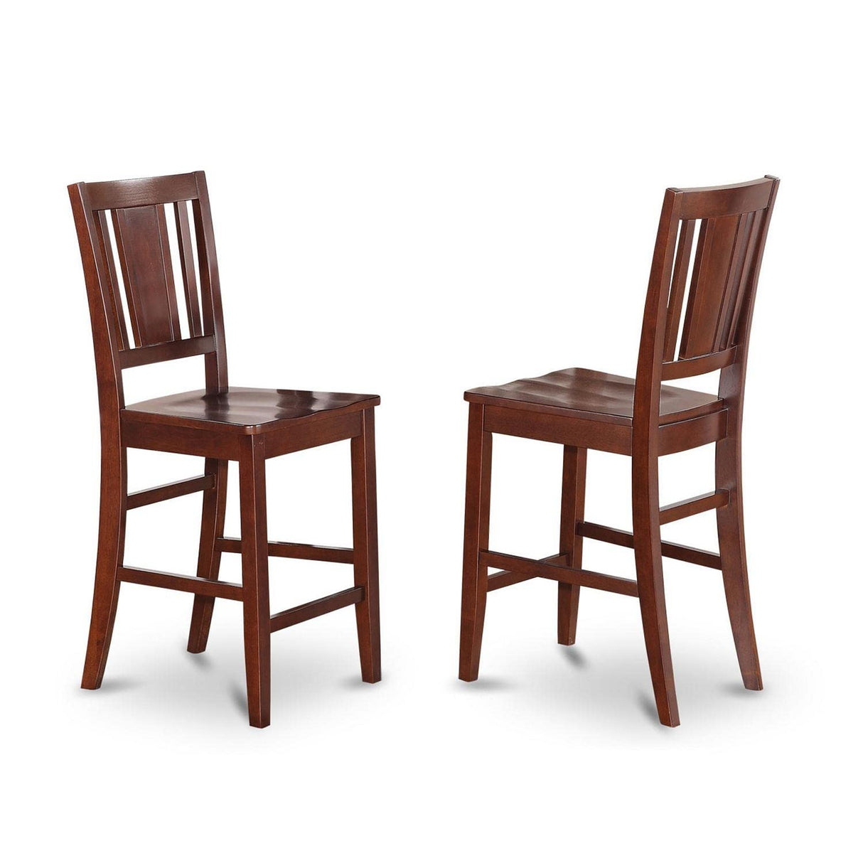 Furniture EDBU5-MAH-W 5 Piece Kitchen Counter Set Includes a Round Dining Table